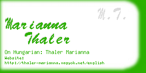 marianna thaler business card